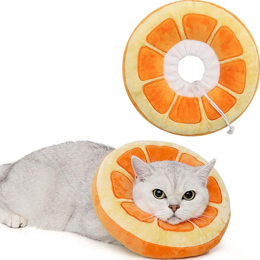 Adjustable Cat Cone Collar Soft, Cute Cat Donut Collar after Surgery, Kitten Recovery Cones to Stop Licking