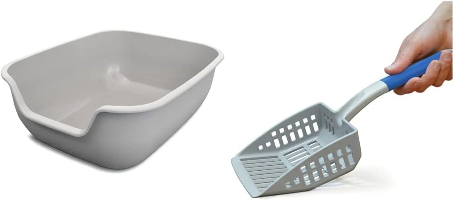 Betterbox Non-Stick Large Litter Box, Pet Safe Coating for Easier Cleaning, Open Top Promotes Healthy Usage, Made of Stronger ABS Plastic