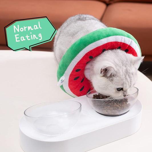 Adjustable Cat Cone Collar Soft, Cute Cat Donut Collar after Surgery, Kitten Recovery Cones to Stop Licking