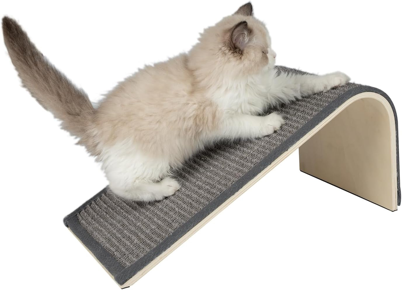Corrugated Cardboard Cat Scratcher Refill Pads, Lounger, and Fun Interactive Scratching Boards, Claw Safe, Durable, Natural Recycled Materials, Supports Active Play - Lounger I