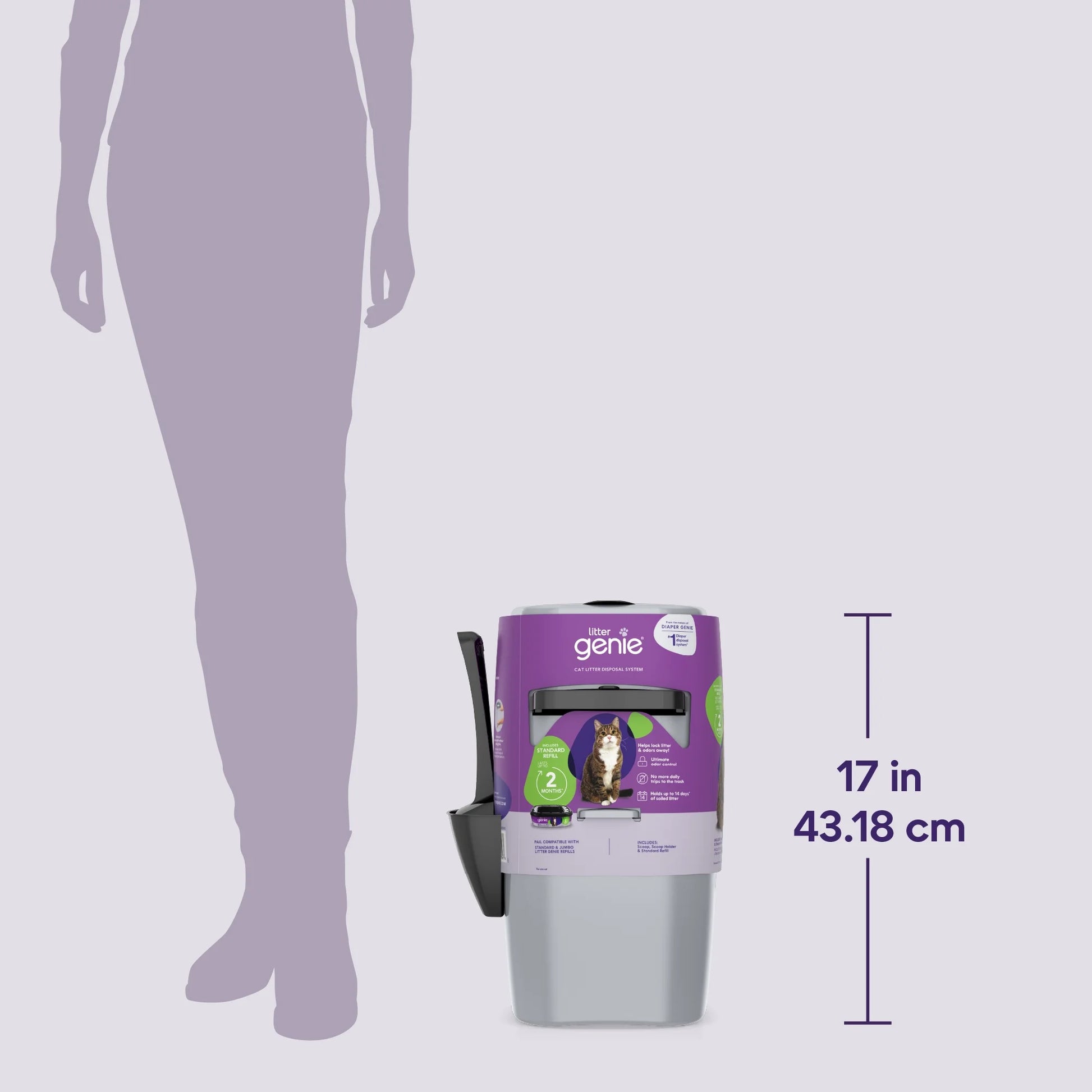 Cat Litter Disposal Odor Free Pail System, New