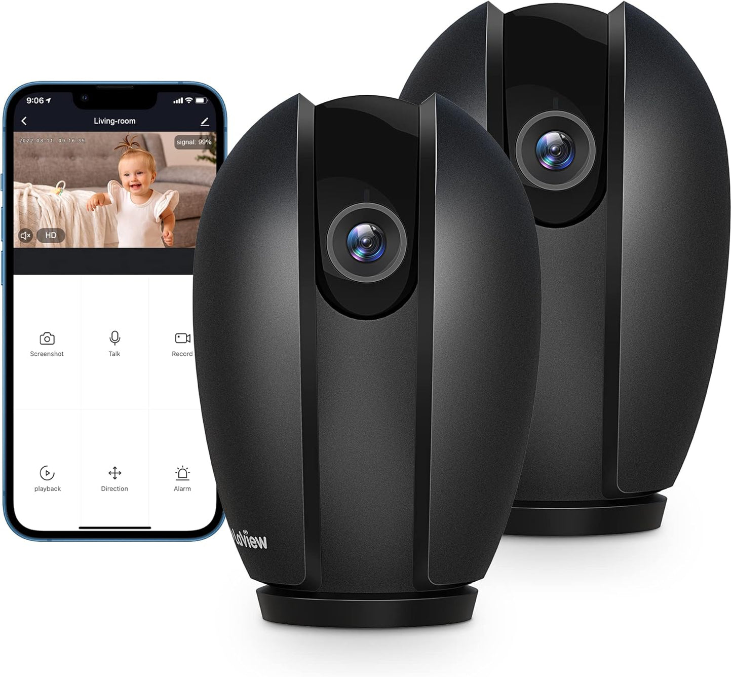 Indoor Security Camera, Baby Monitor with Sound/Motion Detection and Night Vision,Wifi Camera Home Pet Dog Surveillance Camera with App,Two-Way Audio,360-Degree IP Camera Work with Alexa