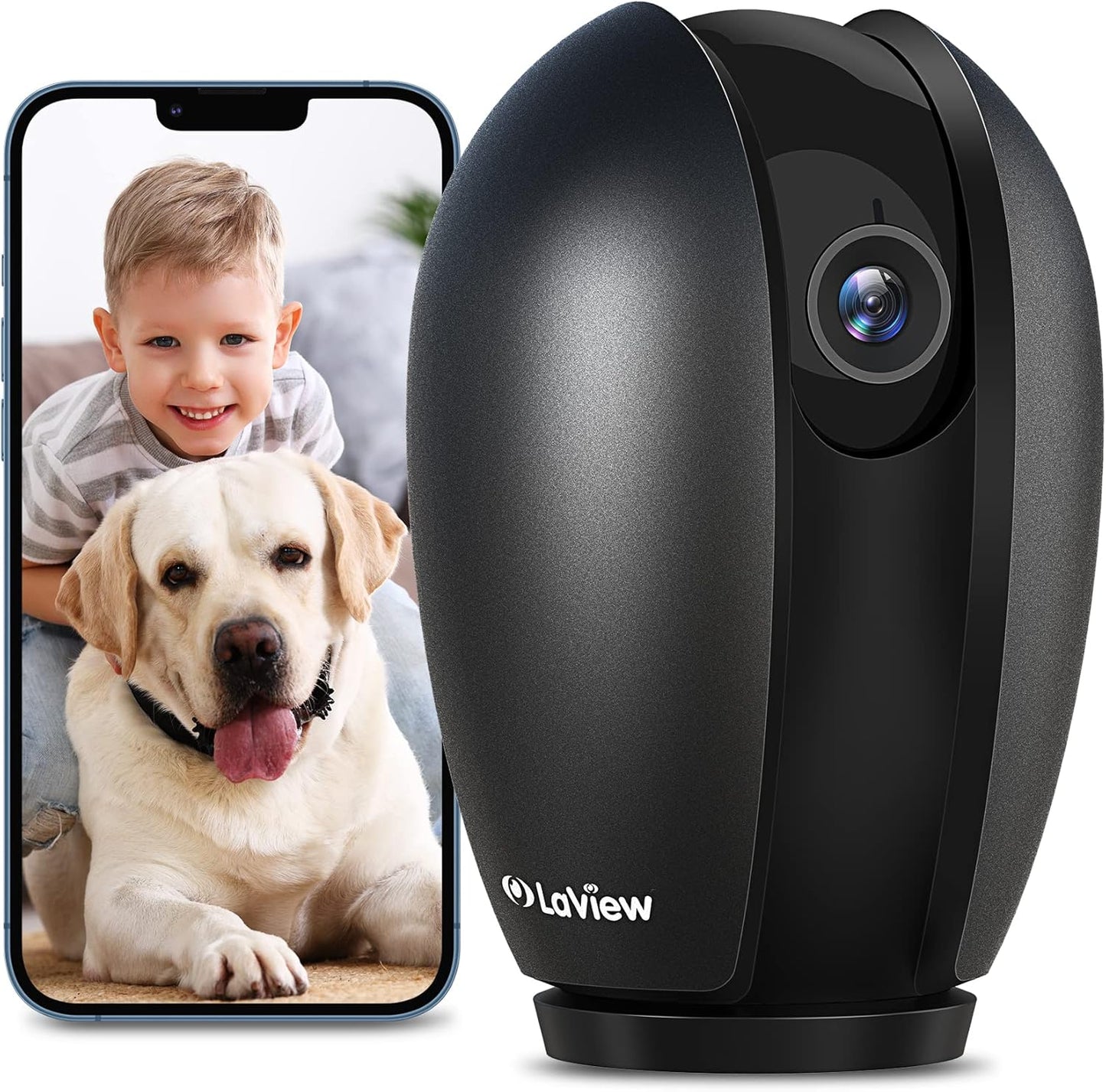 Indoor Security Camera, Baby Monitor with Sound/Motion Detection and Night Vision,Wifi Camera Home Pet Dog Surveillance Camera with App,Two-Way Audio,360-Degree IP Camera Work with Alexa